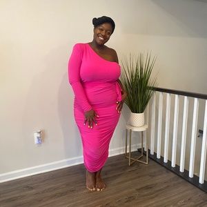 Fashion Nova Fuchsia Pink Dress
